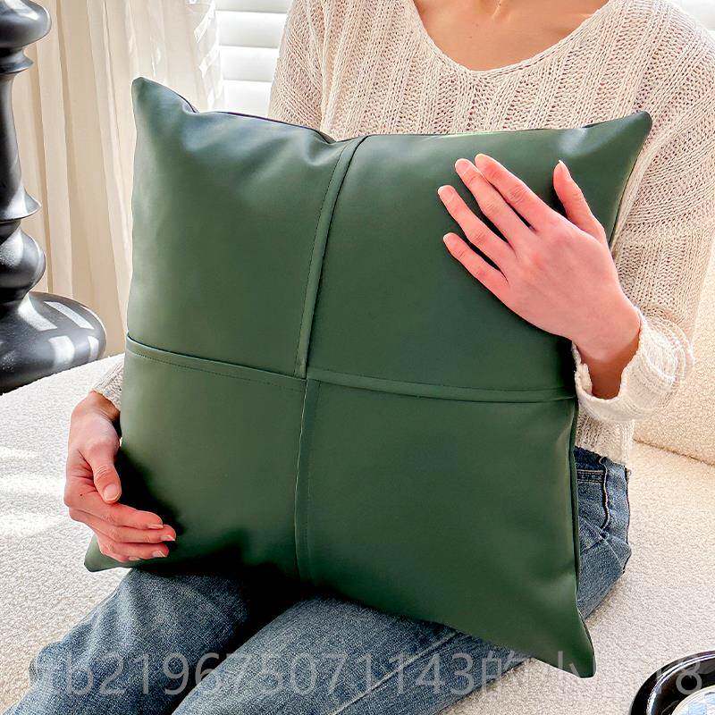 高档M.ife斯堪纳维亚覆古LPu皮十革字图案的枕头枕头套沙发垫床枕