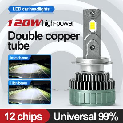 新款大功率120W汽车LED大灯超亮车头灯H4H7H1190059006