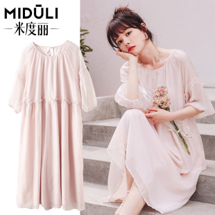 孕妇夏装连衣裙夏季孕妇装春秋新款套装孕妇裙子夏天仙女长裙夏款