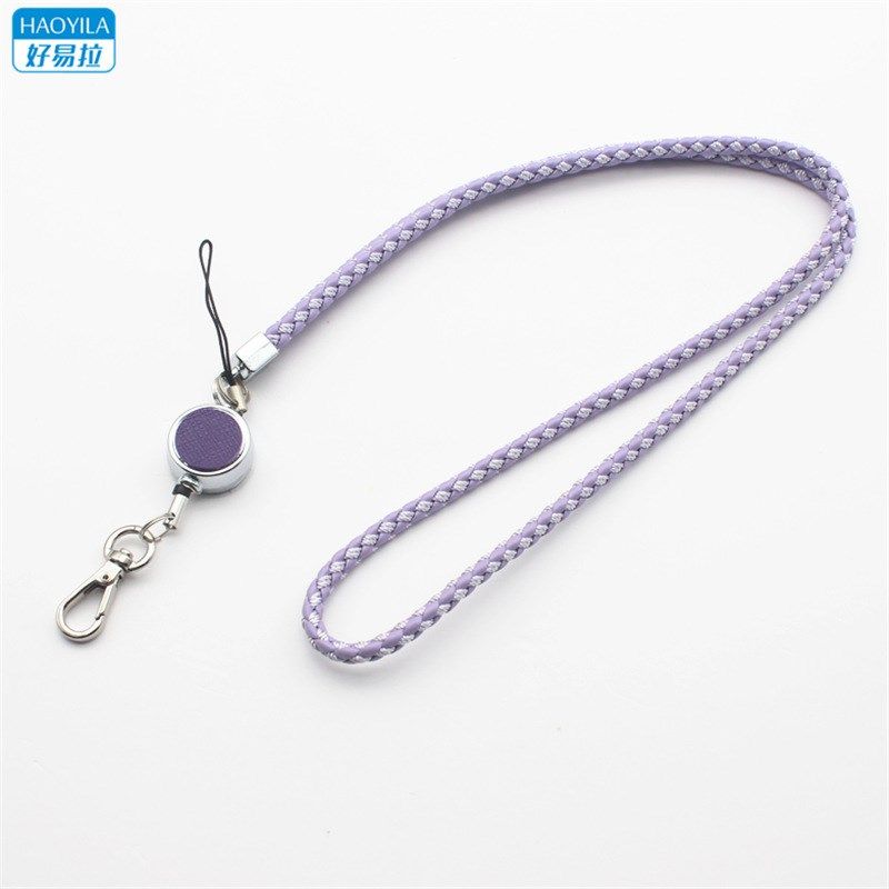 BK9K挂脖长绳手腕带金属易拉伸缩扣工作证件挂绳胸牌个性钥匙