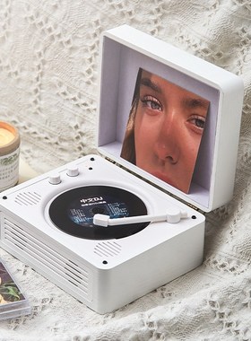 诗的流云复古蓝牙音乐CD机黑胶专辑碟片播放器高音质便携随身听