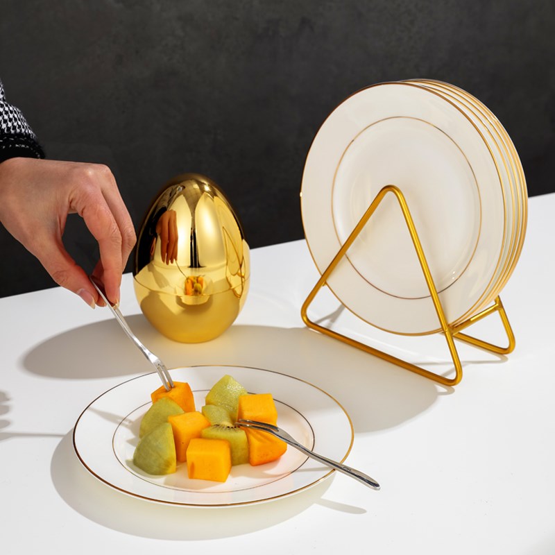 陶瓷家用吐骨碟套装餐桌垃圾骨头盘子骨瓷水果零食干果小吃点心盘