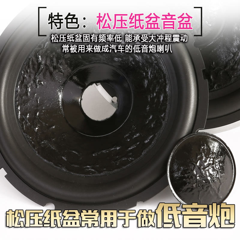 汽车音响车内6.5寸套装喇叭无损改装升级分频器加装高音头重低音