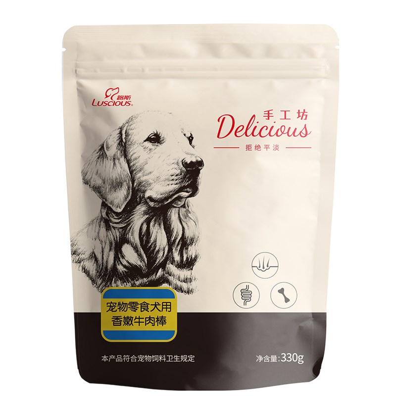 犬斯宠物9狗零食牛肉棒成犬幼路磨牙洁齿泰迪金毛牛肉干狗90g