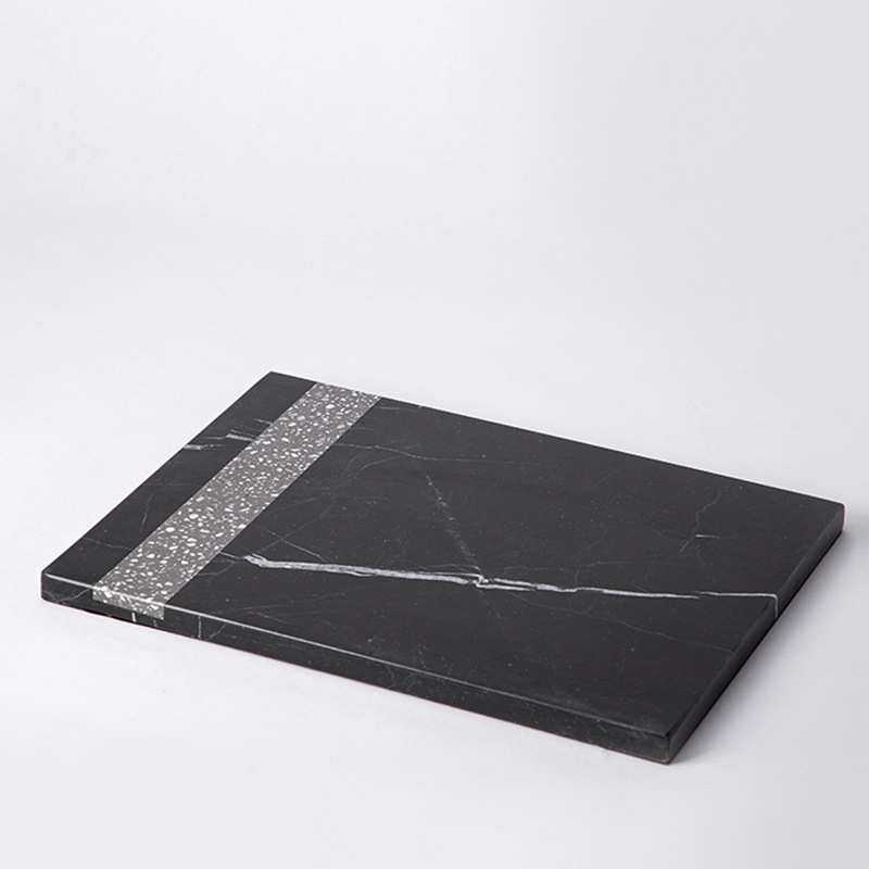 Darchin 北欧风大理石砧板长方形托盘黑色质感砧板装饰品