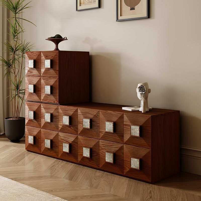 中古客厅落地组合电视柜模块柜实木斗柜卧室床头柜方形柜家用边柜