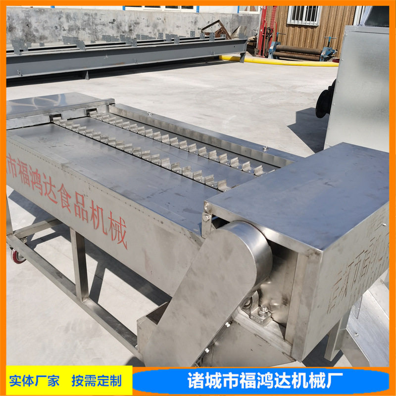 总长2200mm冰冻鲅鱼块切段机 带鱼段切割机 鱼类挂冰设备