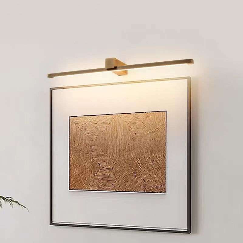 全铜墙壁照画灯大尺寸挂墙画前灯客厅创意装饰画长条壁灯镜前灯具