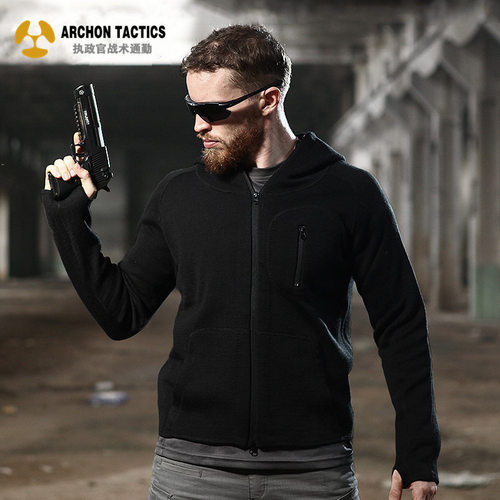 执政官战术羊毛衫连帽卫衣针织衫户外保暖毛衣男春秋军迷作训外套