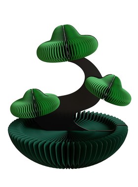 十八纸青松盆景造型托盘中式文化艺术氛围装饰置物摆件元宝树礼物