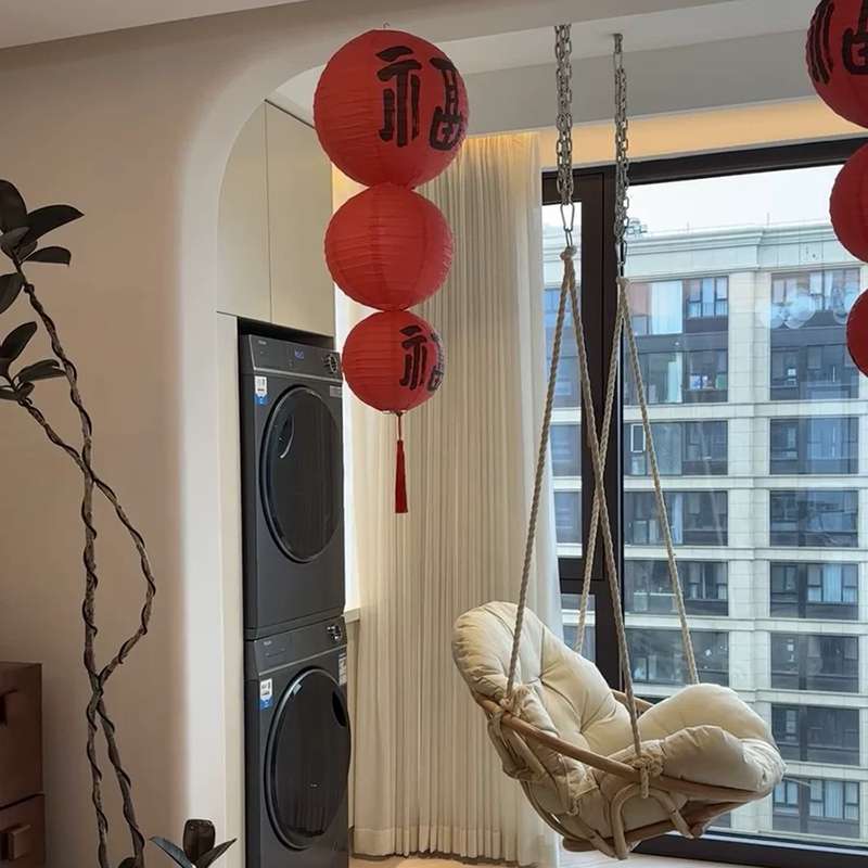 藤编吊篮椅子室内秋千坐躺两用网红阳台悬挂双人藤椅户外庭院吊椅