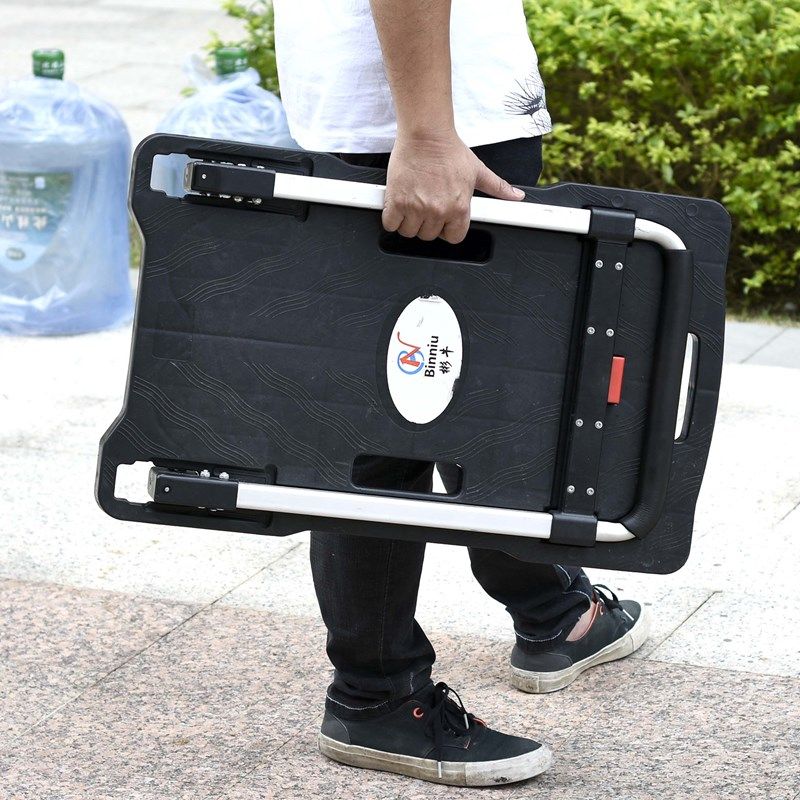 折叠平板车家推手车用拉车搬运车拖车四轮便携轻便小推车拉货车