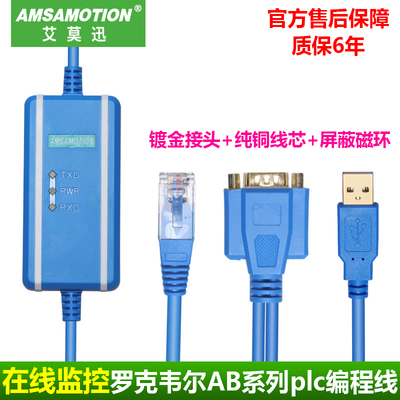适用AB罗克韦尔SLC5/01/02/07/05PLC编程I缆1347-U电C数据下载线