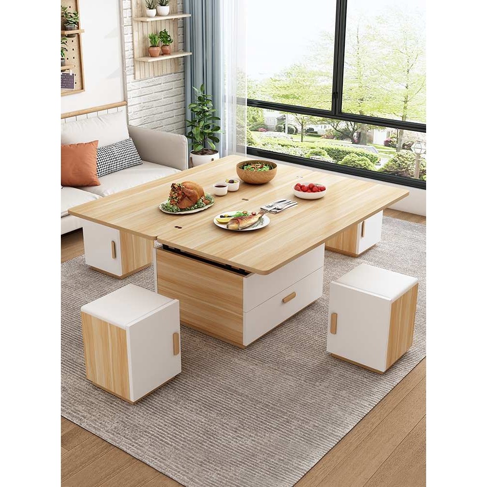 多功能茶几餐桌两用小户型北欧可伸缩折叠茶几电视柜组合升降茶几,3C数码配件,摄像机配件,淘宝优惠券,粉丝福利购,淘宝优惠卷