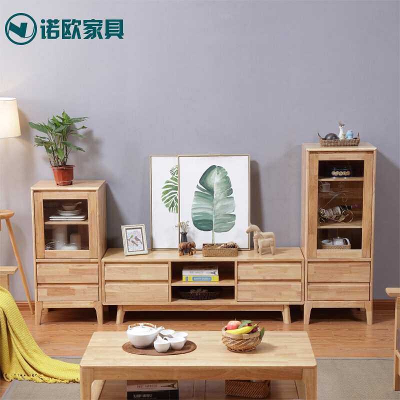 北欧实木电视柜组合小户型客厅收纳柜高低柜地柜简约现代实木家具,3C数码配件,摄像机配件,淘宝优惠券,粉丝福利购,淘宝优惠卷