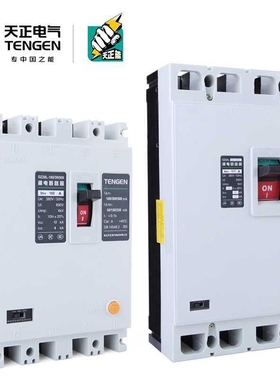 天正 DZ20L三相四线塑壳漏电保护断路器空气开关160A250A400A600A