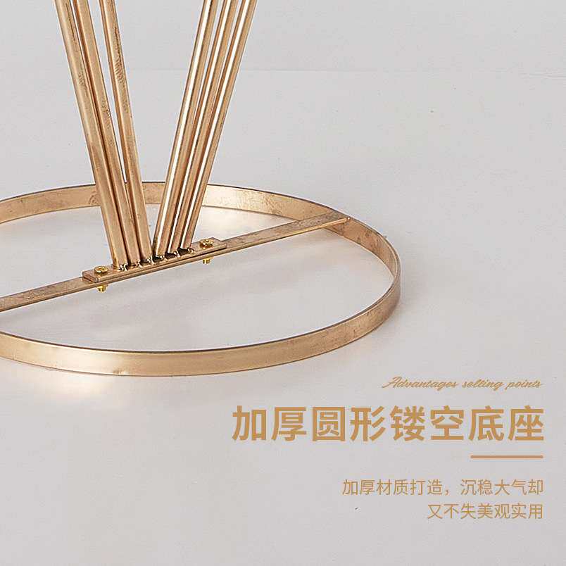 跨境婚庆道具电镀铁艺花架路引舞台签到处桌花器T台装饰落地花架
