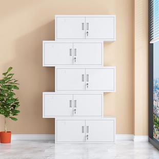 加厚分五节铁皮柜办公室文件柜财务凭证档案柜带锁资料柜家用矮柜