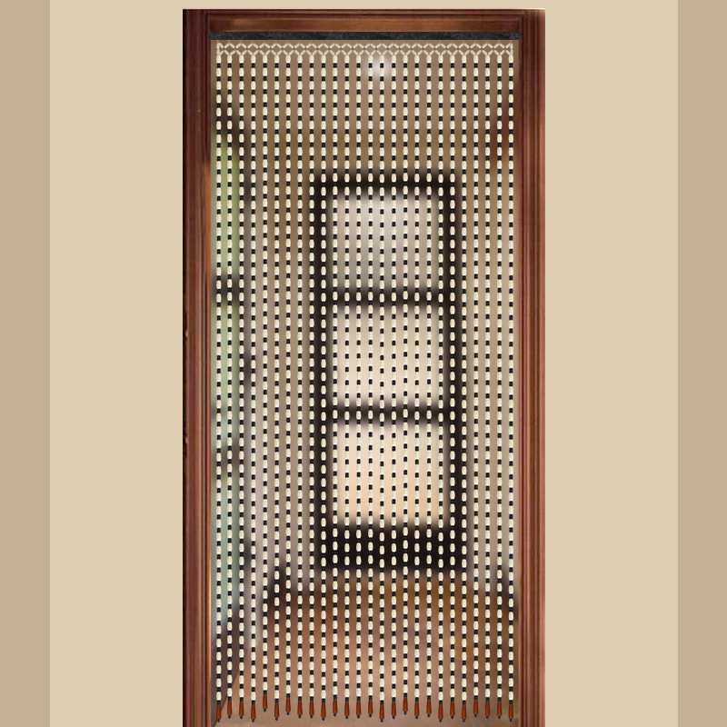 天然竹帘木珠门帘挂帘风水隔断帘竹木珠帘玄关卧室门帘厂家直销
