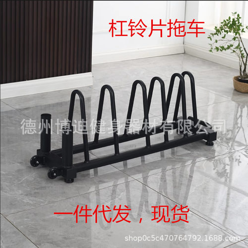 杠铃片车可移动铃片收纳存储架家用商用健身房奥杆杠铃杆架存片车