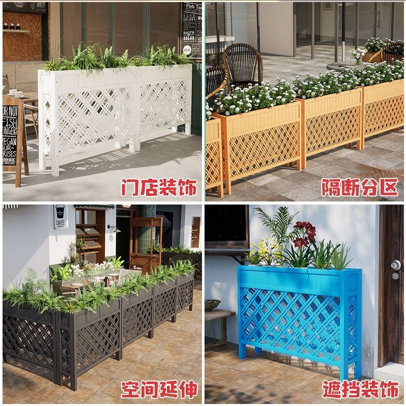 户箱实木花外庭院花盆花槽室内酒店花园堂大花架餐厅隔断围栏落地
