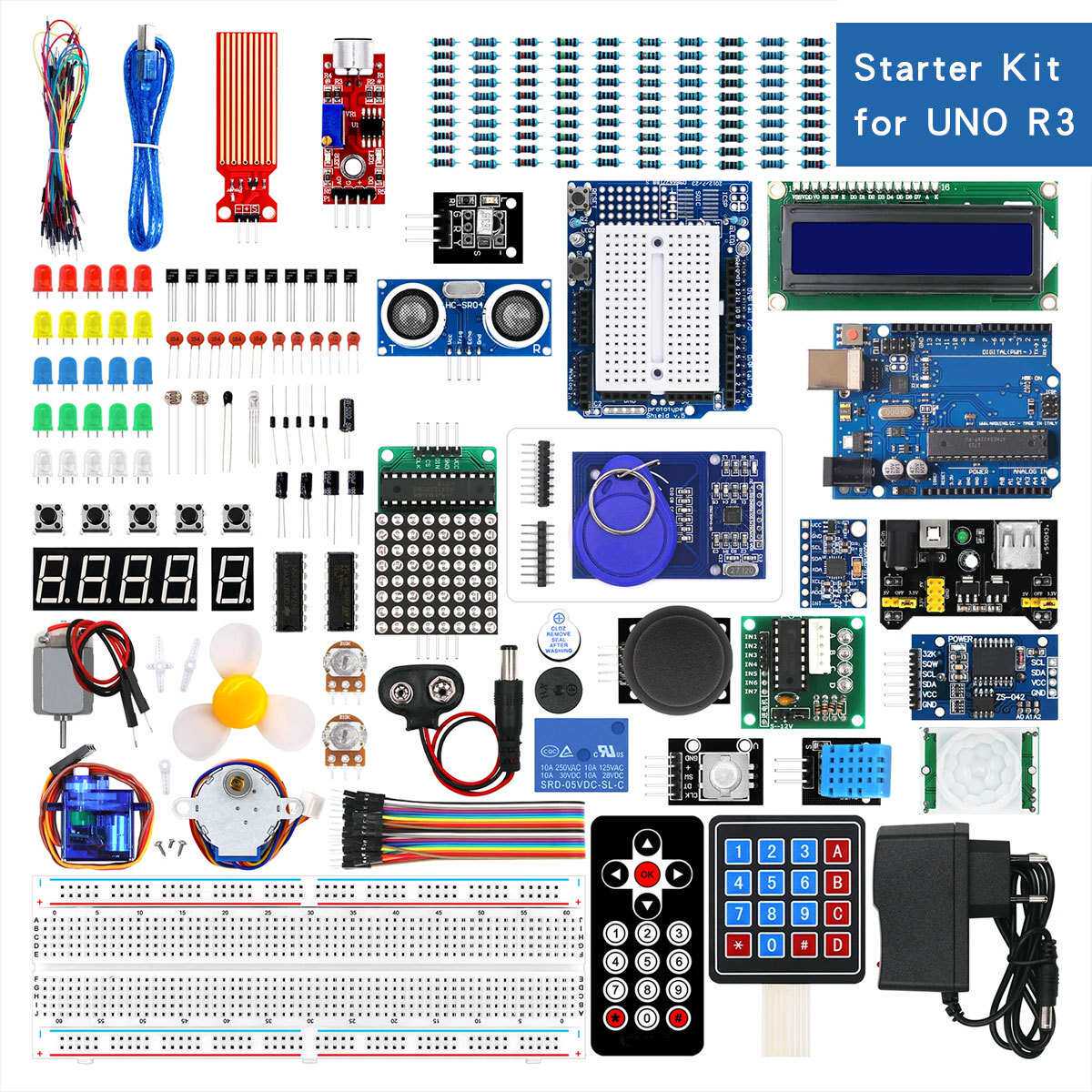 适用于UNO R3初学者套件 升级款超声波入门学习套件