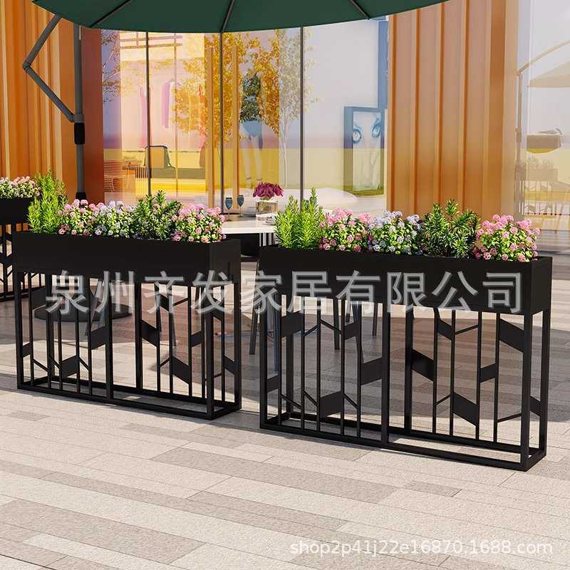 铁艺屏风半截绿植矮工业风隔断酒吧餐厅火锅围栏花架护栏组合