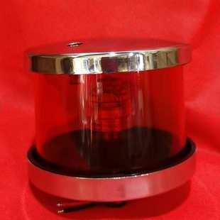 E02282游艇环照灯白光红光绿光灯罩360°12V24V功率3WSS316不锈钢