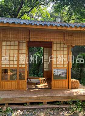 户外日式防腐木小木屋景区工具房组装设备可拆卸移动木头房子住人