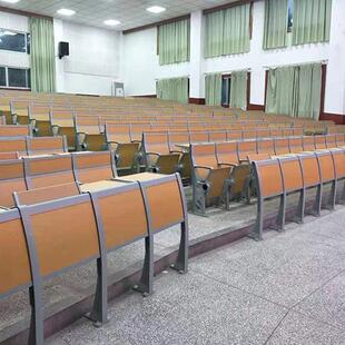 学校阶梯排椅阶梯课桌椅报告厅连排椅带写字板