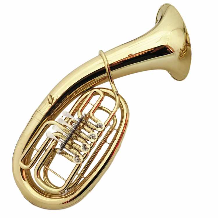 厂家 四扁键上低音大号乐器西洋铜管初学降B调金色洋号乐队