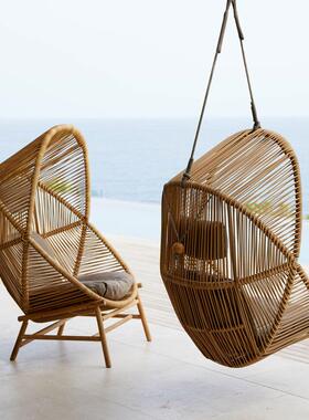 秋千户外庭院鸟巢吊椅宿人民阳台藤椅摇椅吊篮单人懒沙发藤编休闲