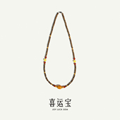 喜运宝「相伴之喜」回流枣珠蜜蜡奇楠沉香项链国风新中式 女款 首饰