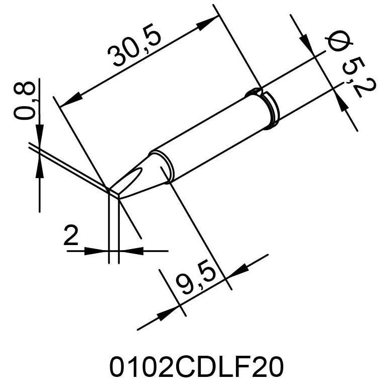 德国ERSA 0102CDLF20 凿型型烙铁头 0102CDLF2.0