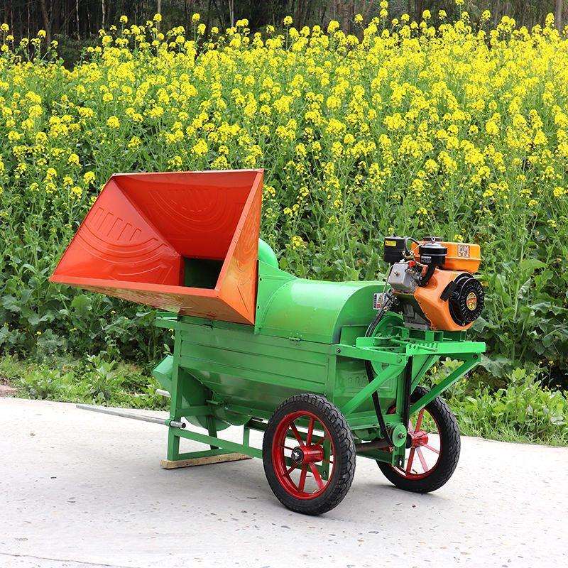 90脱粒王打油菜全喂入新型水稻油菜籽脱粒机收黄豆高粱小麦多功能