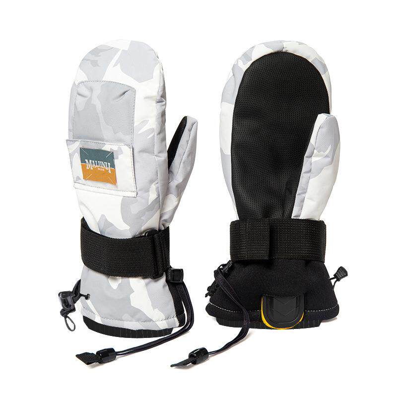 滑雪手套焖子男女单双板带护掌内五指防水可放雪卡内置可拆护腕