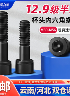 【M39M42-M56】12.9级半牙高强度内六角螺丝圆柱头杯头合金钢螺栓