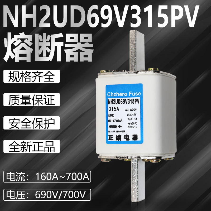 熔断器NH000/NH00/NH0/NH1/NH2/NH3UD69VPV熔芯保险丝690V700V