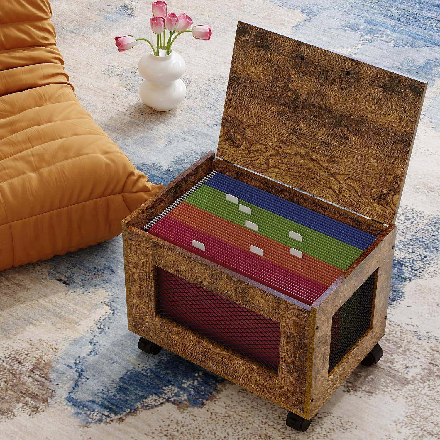 桌下小文件柜办公室滚动文件柜轮子文件整理盒移动装饰文件收纳篮,电子元器件市场,其它元器件,淘宝优惠券,粉丝福利购,淘宝优惠卷