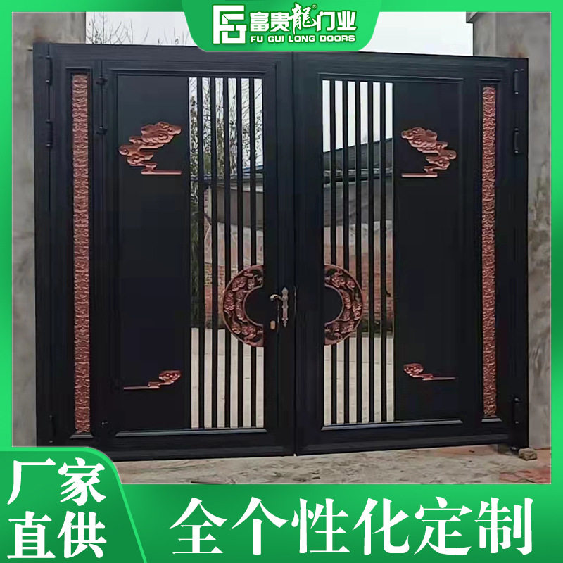 佛山中欧式铝艺大门别墅大门艺术庭院门自建房户外精美防盗门