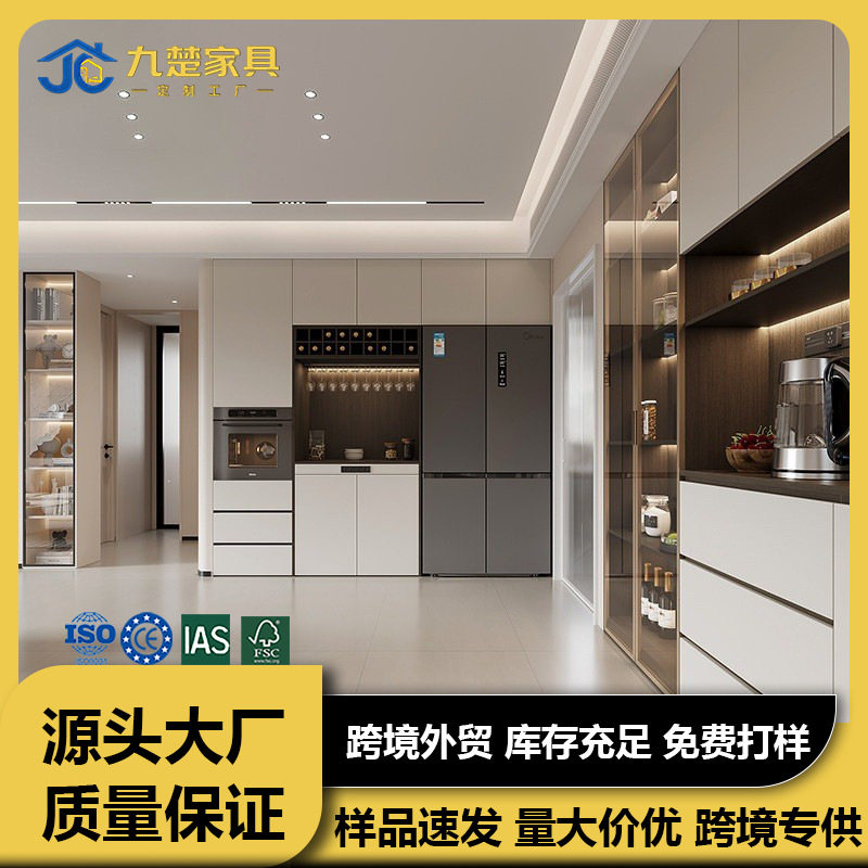 现代简约轻奢板式家具设计玄关储物柜子客厅酒柜卧室衣柜外贸工厂