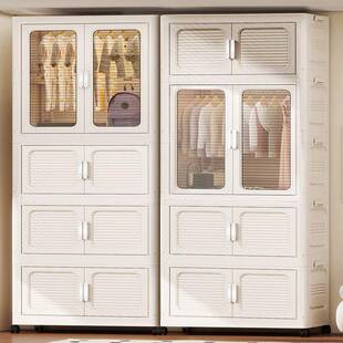 超大欧式家用卧室衣柜免组装可折叠收纳柜衣服薄被储物柜置物架子