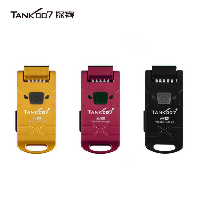 TANK007手电筒可旋转灯头LED笔夹USB充电铝合金手电可户外超亮