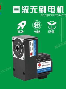 雨田750W低压直流无刷电机L转角减速机6BLD750-24GN-30S+6GN20LC