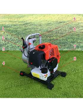 二冲程汽油自吸水泵 小巧灵便农作物浇水机 Gasoline water pump