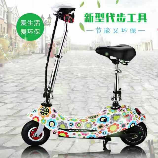 小海豚折叠电动车成人电动滑板车小型迷你代步电瓶车踏板礼品车