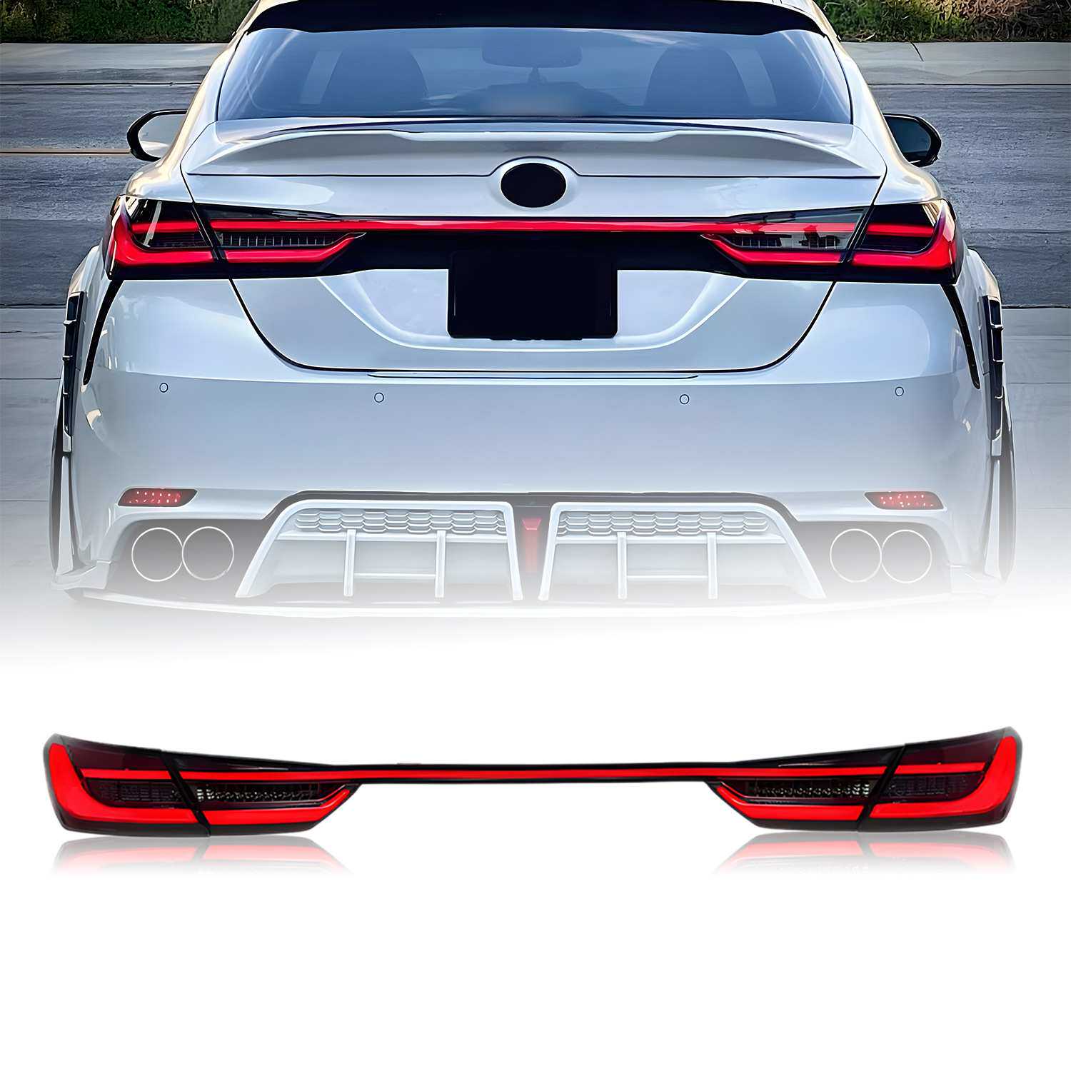 HCMOTIONZ适用于丰田凯美瑞 Camry 18-23款改装LED贯穿式尾灯总成