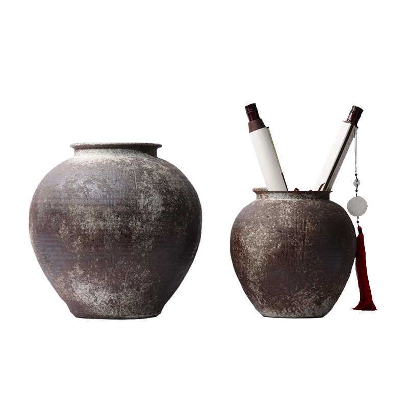 宋氏美学陶瓷花瓶侘寂风鲜花干花插花花器现代简约家居饰品摆件