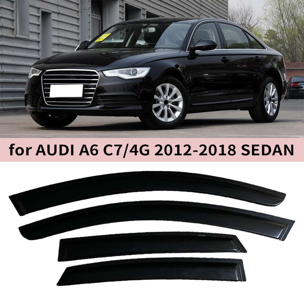 适用奥迪Audi A6 C7 Sedan 2014-2018晴雨挡侧窗导流板雨眉加厚