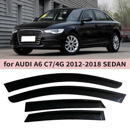 适用奥迪Audi A6 C7 Sedan 2014-2018晴雨挡侧窗导流板雨眉加厚